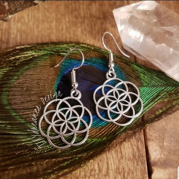 TINYdreamer Design Jewelry - Mandala earrings Geometric Celtic Flower Knot earrings ~Bohemian~Hippie~Spirit